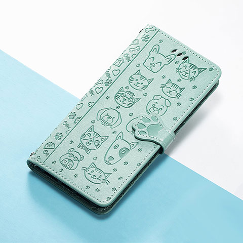 Custodia Portafoglio In Pelle Fantasia Modello Cover con Supporto S05D per Nokia C12 Verde