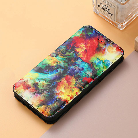 Custodia Portafoglio In Pelle Fantasia Modello Cover con Supporto S06D per Huawei Enjoy 50 Pro Multicolore