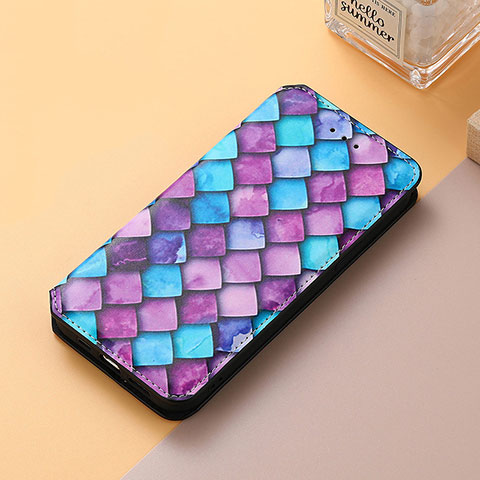 Custodia Portafoglio In Pelle Fantasia Modello Cover con Supporto S06D per Huawei Honor 60 Pro 5G Viola