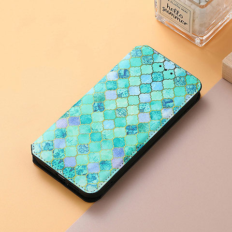 Custodia Portafoglio In Pelle Fantasia Modello Cover con Supporto S06D per Huawei Honor 60 SE 5G Verde