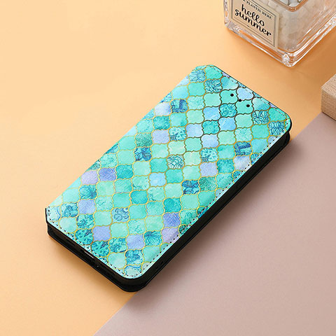 Custodia Portafoglio In Pelle Fantasia Modello Cover con Supporto S06D per Huawei Honor X7b Verde