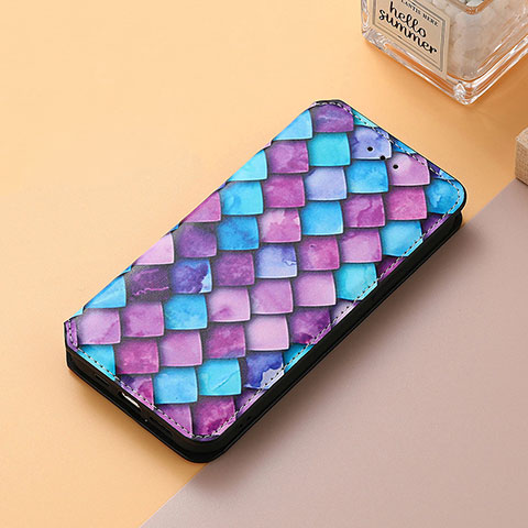 Custodia Portafoglio In Pelle Fantasia Modello Cover con Supporto S06D per Huawei Nova 10 Viola