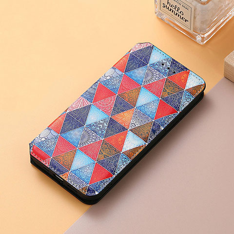 Custodia Portafoglio In Pelle Fantasia Modello Cover con Supporto S06D per Huawei Nova Y61 Marrone