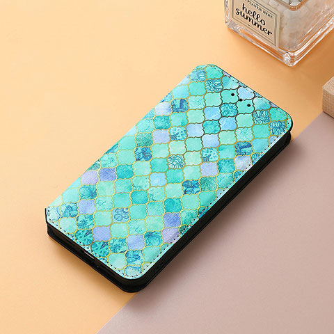 Custodia Portafoglio In Pelle Fantasia Modello Cover con Supporto S06D per Huawei Nova Y90 Verde