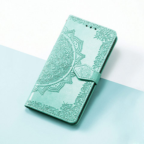 Custodia Portafoglio In Pelle Fantasia Modello Cover con Supporto S07D per Google Pixel 6 5G Verde