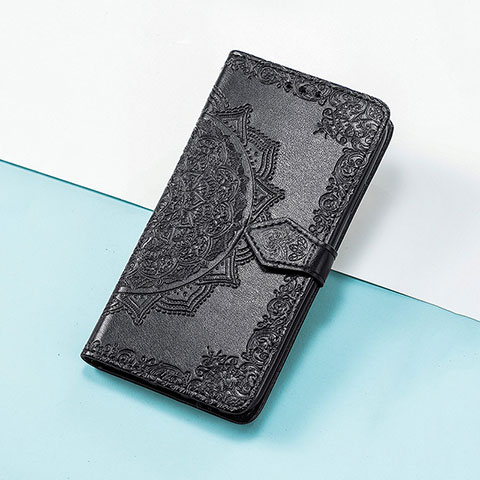 Custodia Portafoglio In Pelle Fantasia Modello Cover con Supporto S07D per Huawei Enjoy 50 Pro Nero