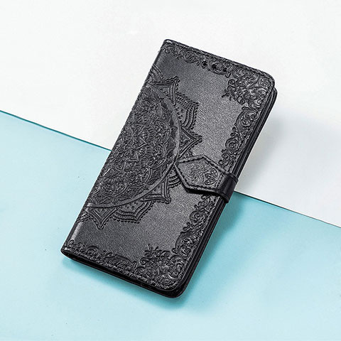 Custodia Portafoglio In Pelle Fantasia Modello Cover con Supporto S07D per Huawei Enjoy 50z Nero