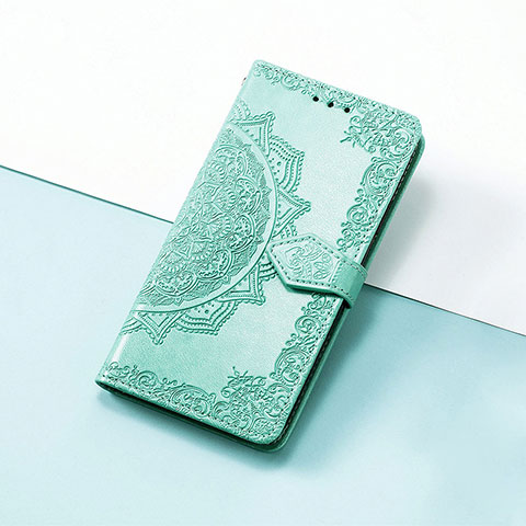 Custodia Portafoglio In Pelle Fantasia Modello Cover con Supporto S07D per Huawei Enjoy 50z Verde