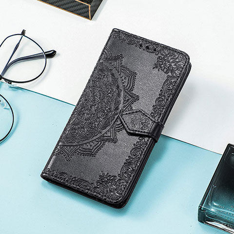 Custodia Portafoglio In Pelle Fantasia Modello Cover con Supporto S07D per Huawei Honor 60 SE 5G Nero