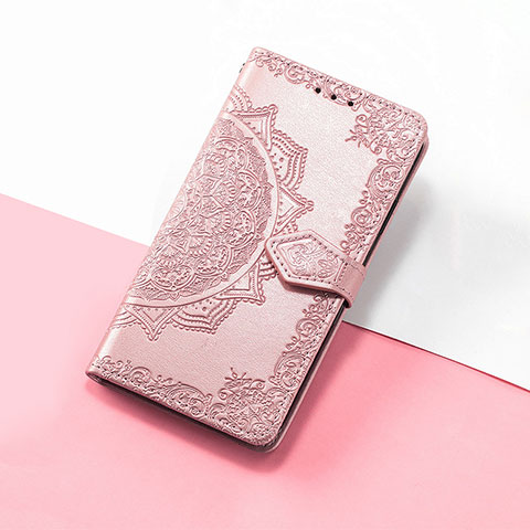 Custodia Portafoglio In Pelle Fantasia Modello Cover con Supporto S07D per Huawei Nova 10 Oro Rosa