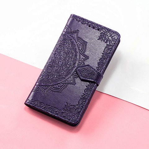 Custodia Portafoglio In Pelle Fantasia Modello Cover con Supporto S07D per Huawei Nova Y61 Viola