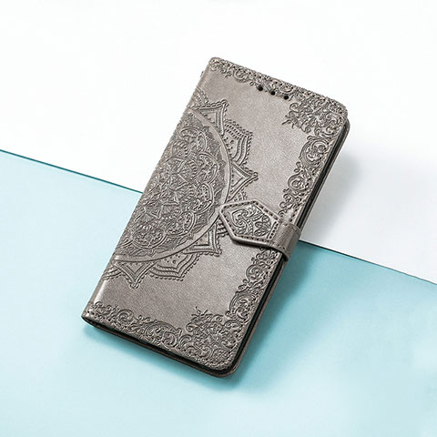 Custodia Portafoglio In Pelle Fantasia Modello Cover con Supporto S07D per Huawei Nova Y90 Grigio