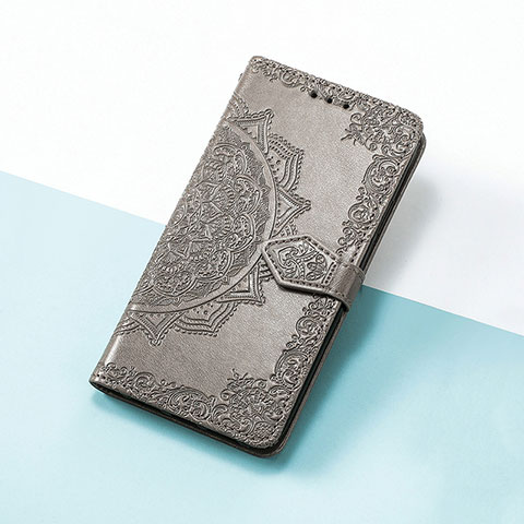 Custodia Portafoglio In Pelle Fantasia Modello Cover con Supporto S07D per Xiaomi Redmi Note 12 Turbo 5G Grigio