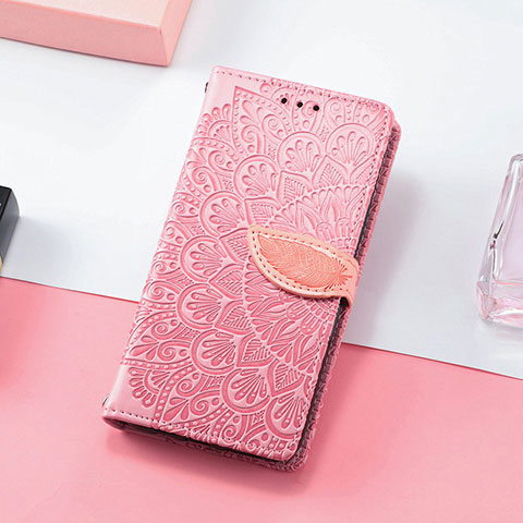 Custodia Portafoglio In Pelle Fantasia Modello Cover con Supporto S08D per Huawei Honor Magic3 Pro 5G Oro Rosa