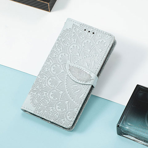 Custodia Portafoglio In Pelle Fantasia Modello Cover con Supporto S08D per Huawei Honor X30i Grigio