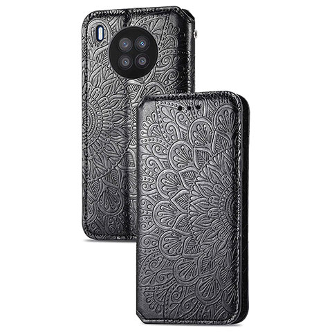 Custodia Portafoglio In Pelle Fantasia Modello Cover con Supporto S09D per Huawei Honor 50 Lite Nero