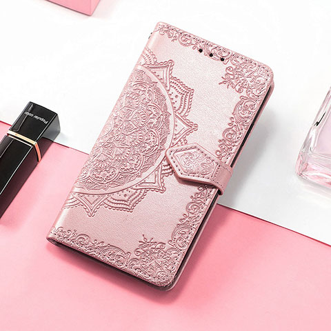 Custodia Portafoglio In Pelle Fantasia Modello Cover con Supporto S09D per Huawei Honor 60 Pro 5G Oro Rosa