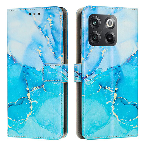 Custodia Portafoglio In Pelle Fantasia Modello Cover con Supporto Y01X per OnePlus 10T 5G Blu