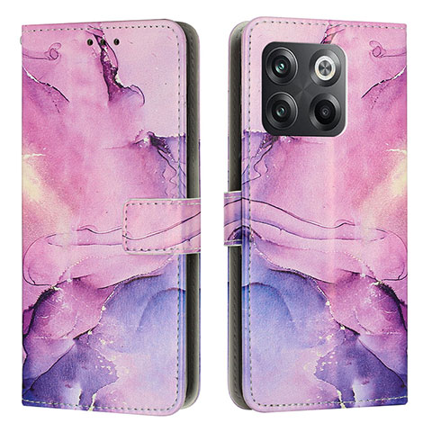 Custodia Portafoglio In Pelle Fantasia Modello Cover con Supporto Y01X per OnePlus 10T 5G Viola