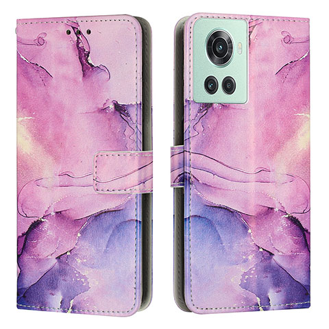 Custodia Portafoglio In Pelle Fantasia Modello Cover con Supporto Y01X per OnePlus Ace 5G Viola