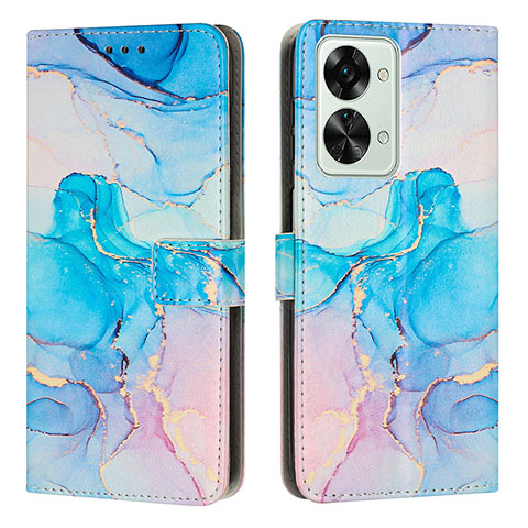 Custodia Portafoglio In Pelle Fantasia Modello Cover con Supporto Y01X per OnePlus Nord 2T 5G Cielo Blu