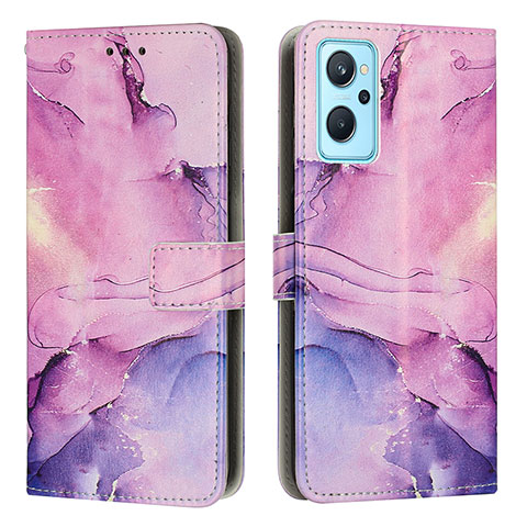 Custodia Portafoglio In Pelle Fantasia Modello Cover con Supporto Y01X per Realme 10T 5G Viola