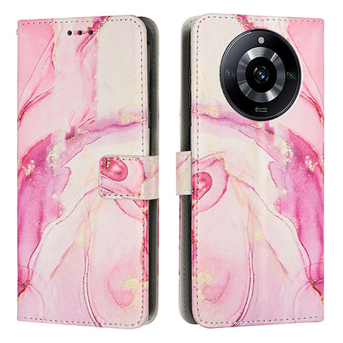 Custodia Portafoglio In Pelle Fantasia Modello Cover con Supporto Y01X per Realme 11 Pro 5G Rosa