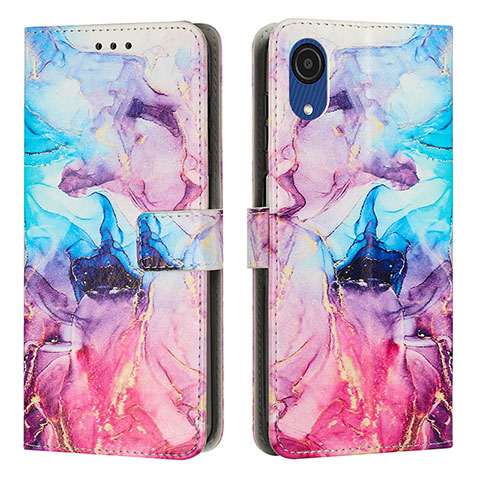 Custodia Portafoglio In Pelle Fantasia Modello Cover con Supporto Y01X per Samsung Galaxy A03 Core Multicolore