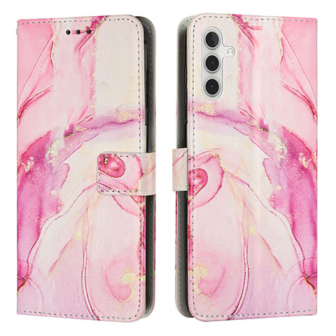 Custodia Portafoglio In Pelle Fantasia Modello Cover con Supporto Y01X per Samsung Galaxy A13 5G Rosa