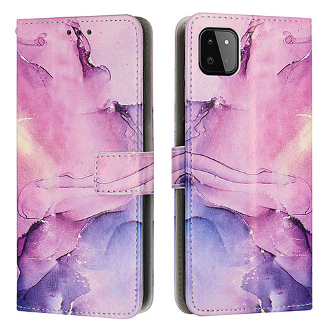 Custodia Portafoglio In Pelle Fantasia Modello Cover con Supporto Y01X per Samsung Galaxy A22s 5G Viola