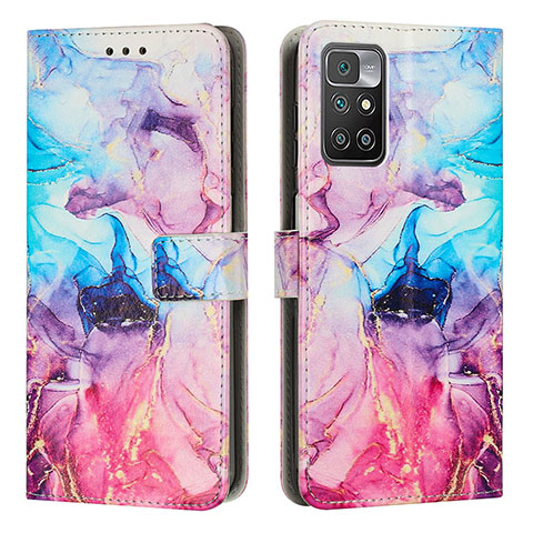 Custodia Portafoglio In Pelle Fantasia Modello Cover con Supporto Y01X per Xiaomi Redmi 10 (2022) Multicolore