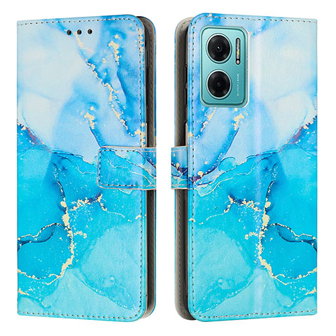 Custodia Portafoglio In Pelle Fantasia Modello Cover con Supporto Y01X per Xiaomi Redmi 11 Prime 5G Blu