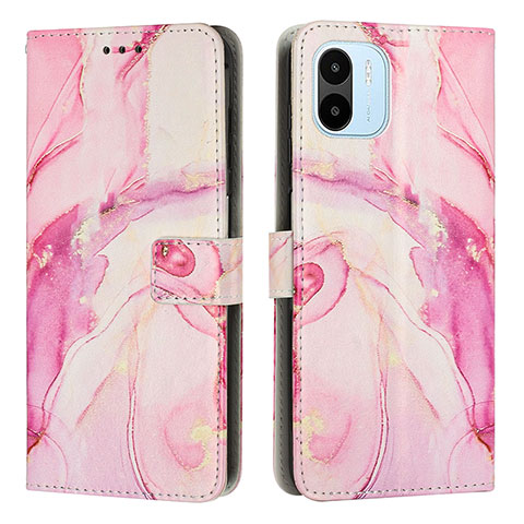 Custodia Portafoglio In Pelle Fantasia Modello Cover con Supporto Y01X per Xiaomi Redmi A2 Plus Rosa