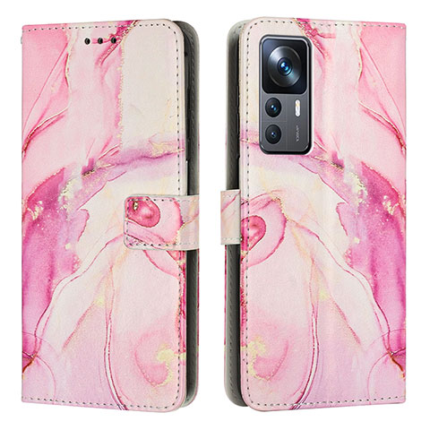 Custodia Portafoglio In Pelle Fantasia Modello Cover con Supporto Y01X per Xiaomi Redmi K50 Ultra 5G Rosa