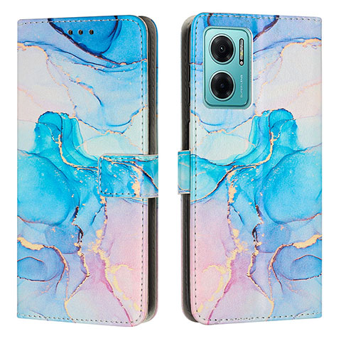 Custodia Portafoglio In Pelle Fantasia Modello Cover con Supporto Y01X per Xiaomi Redmi Note 11E 5G Cielo Blu