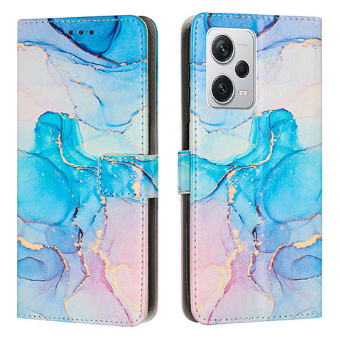 Custodia Portafoglio In Pelle Fantasia Modello Cover con Supporto Y01X per Xiaomi Redmi Note 12 Pro 5G Cielo Blu