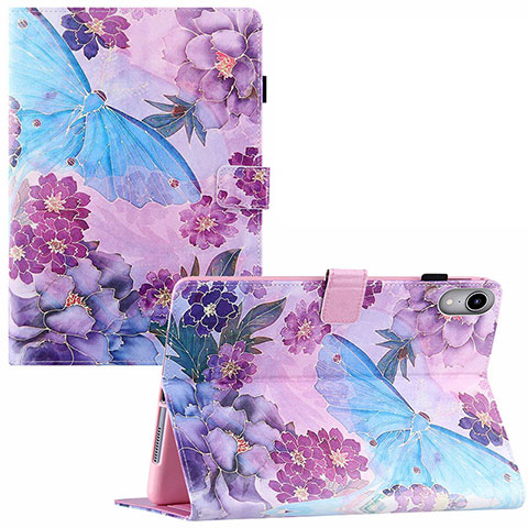 Custodia Portafoglio In Pelle Fantasia Modello Cover con Supporto Y02B per Apple iPad Mini 6 Multicolore