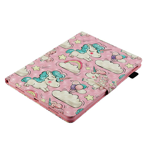 Custodia Portafoglio In Pelle Fantasia Modello Cover con Supporto Y02B per Apple iPad Pro 11 (2018) Rosa