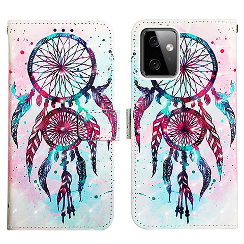 Custodia Portafoglio In Pelle Fantasia Modello Cover con Supporto Y02B per Motorola Moto G Power 5G (2023) Colorato