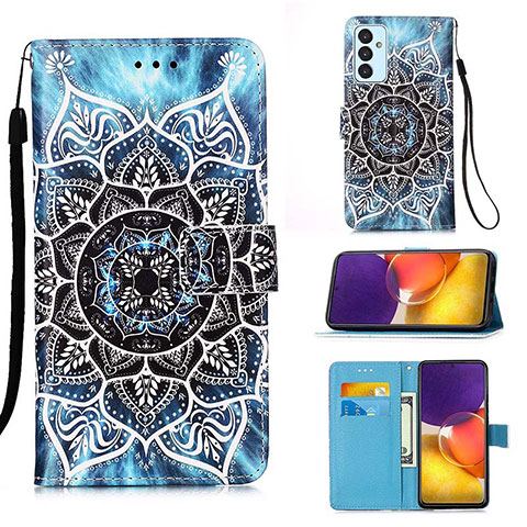 Custodia Portafoglio In Pelle Fantasia Modello Cover con Supporto Y02B per Samsung Galaxy A34 5G Multicolore