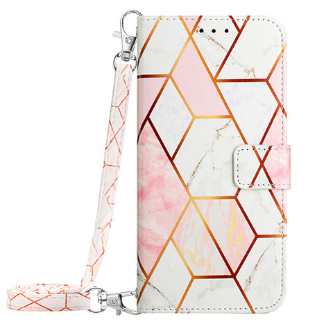 Custodia Portafoglio In Pelle Fantasia Modello Cover con Supporto Y02B per Samsung Galaxy Z Fold5 5G Bianco