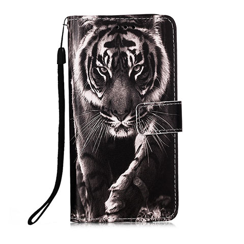 Custodia Portafoglio In Pelle Fantasia Modello Cover con Supporto Y02B per Xiaomi Redmi 9 India Nero