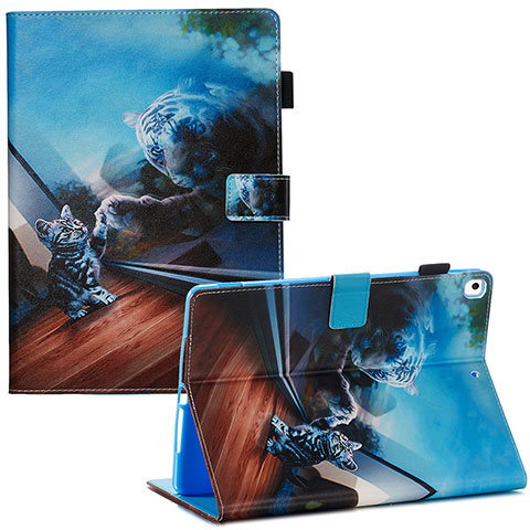 Custodia Portafoglio In Pelle Fantasia Modello Cover con Supporto Y03B per Apple iPad 10.2 (2019) Multicolore