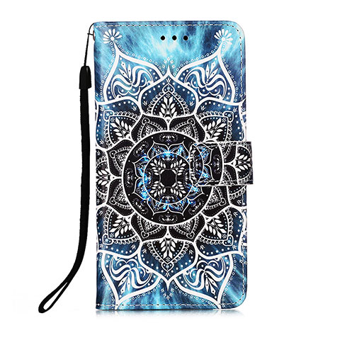 Custodia Portafoglio In Pelle Fantasia Modello Cover con Supporto Y03B per Apple iPhone 14 Pro Max Cielo Blu