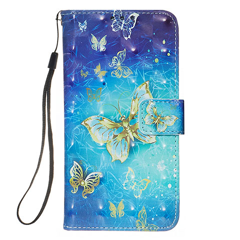 Custodia Portafoglio In Pelle Fantasia Modello Cover con Supporto Y03B per Samsung Galaxy A01 SM-A015 Cielo Blu