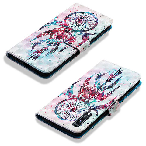 Custodia Portafoglio In Pelle Fantasia Modello Cover con Supporto Y03B per Samsung Galaxy A70 Multicolore