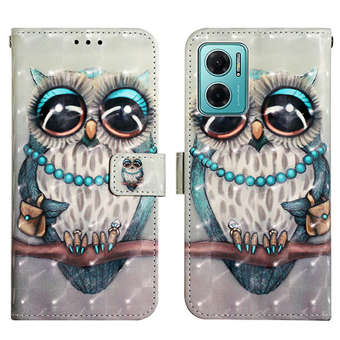 Custodia Portafoglio In Pelle Fantasia Modello Cover con Supporto Y03B per Xiaomi Redmi 10 5G Multicolore