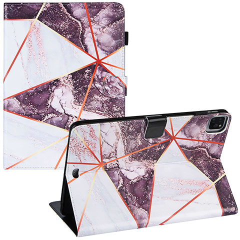 Custodia Portafoglio In Pelle Fantasia Modello Cover con Supporto Y04B per Apple iPad Pro 11 (2021) Multicolore