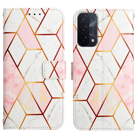 Custodia Portafoglio In Pelle Fantasia Modello Cover con Supporto Y04B per OnePlus Nord N200 5G Bianco