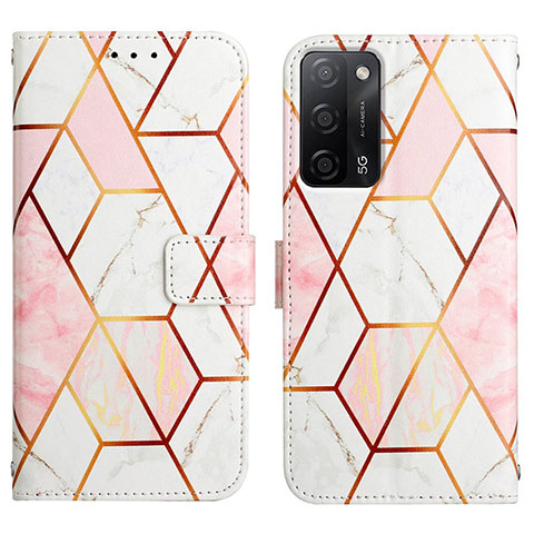 Custodia Portafoglio In Pelle Fantasia Modello Cover con Supporto Y04B per Oppo A53s 5G Bianco